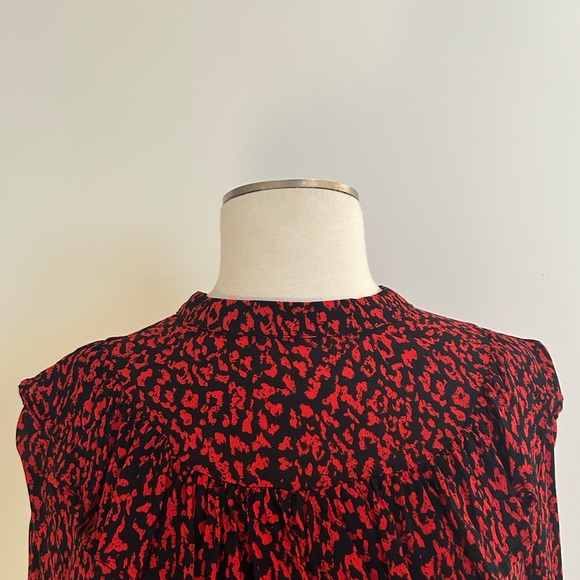 Zara long sleeve ruffle crepe mini dress - Picture 1 of 8